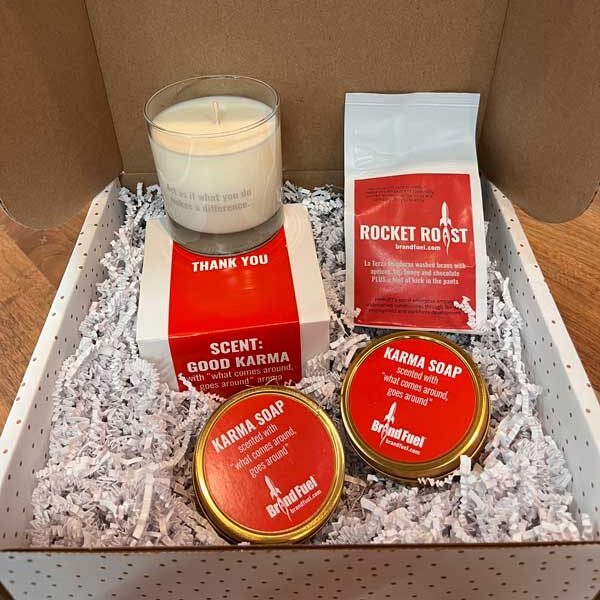 Image of brand fuel thank you gift
