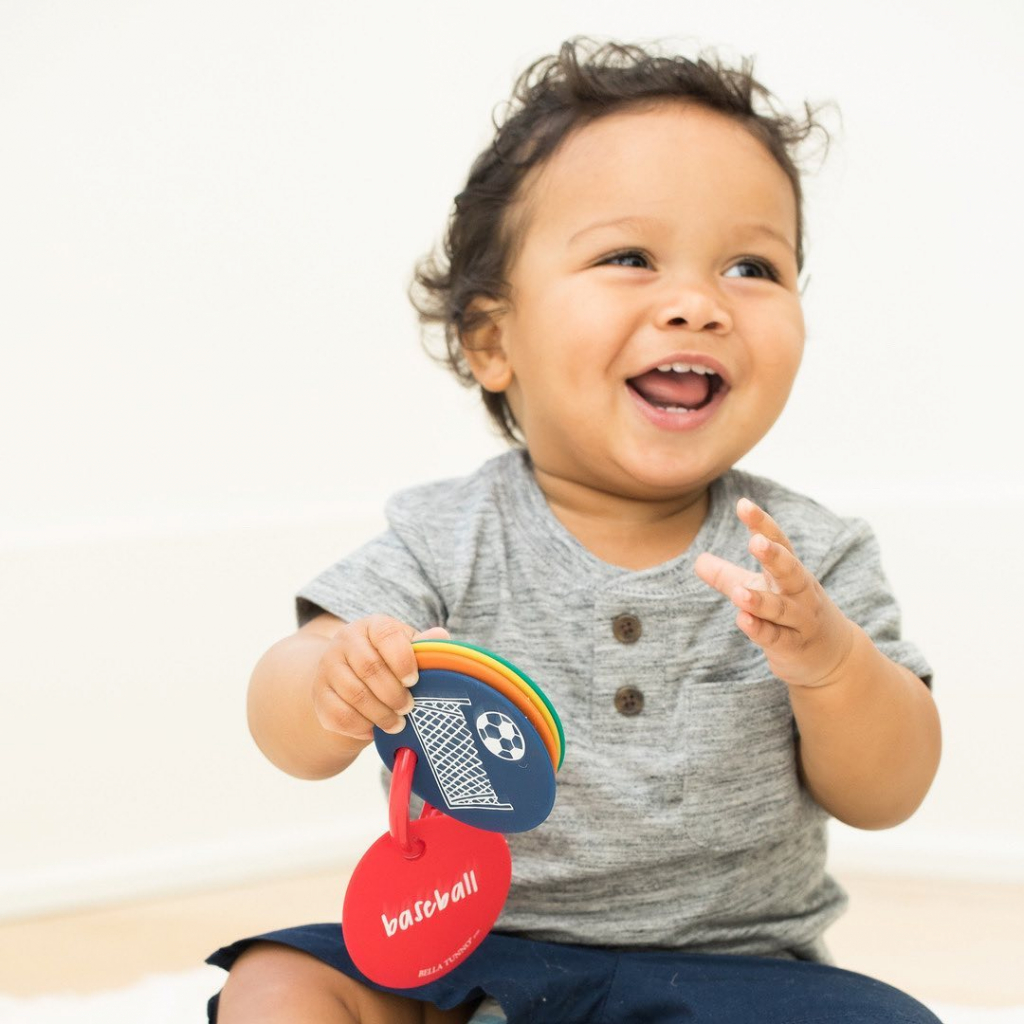 Baby with a Bella Tunno toy